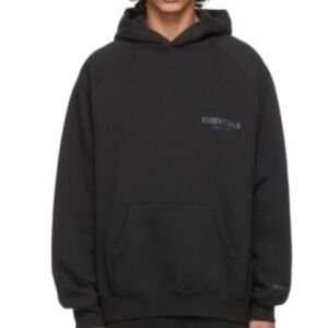 Essentials Men's Black Hoodie Sweater